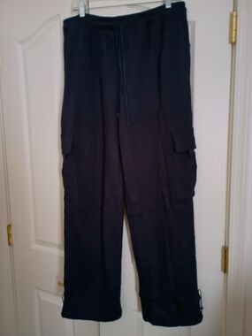 Socofy Men's Baggy Fleece Cargo Sweatpants – Navy NWTSize: XL
